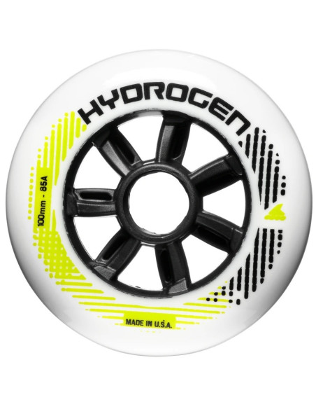 hydrogen 100mm 85a räder weiß x 8 stk. von rollerblade.