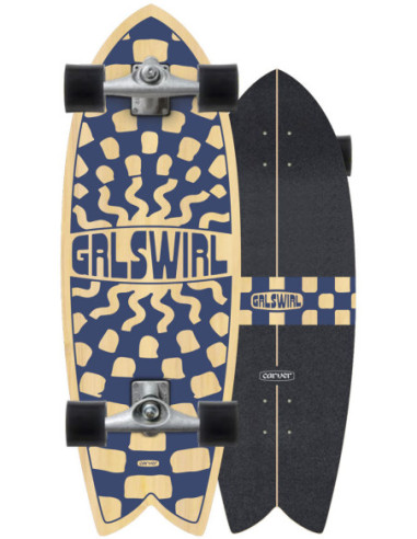 carver grlswirl swirlcheck 29.25" komplett surfskate