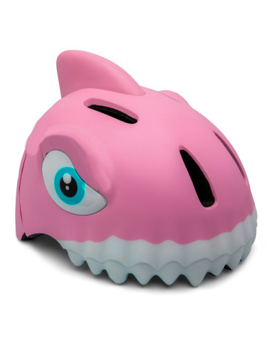 kinderhelm crazy safety haifisch rosa. alter 2-8 jahre.