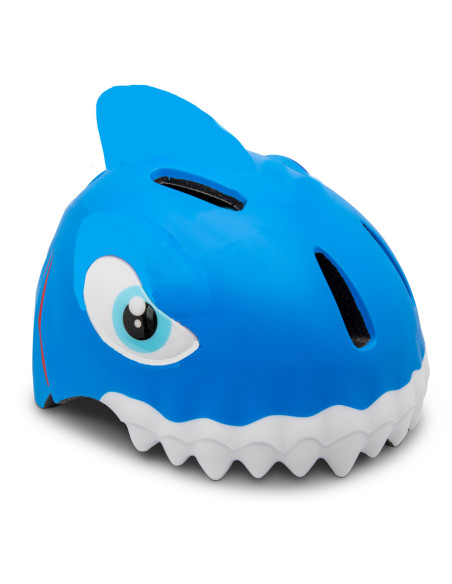 kinderhelm crazy safety haifisch blau. alter 2-8 jahre.