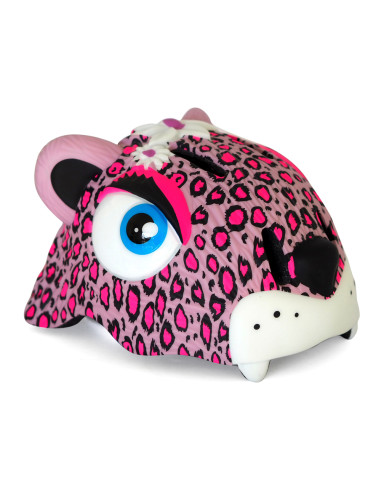 kinderhelm crazy safety leopard rosa. alter 2-8 jahre.