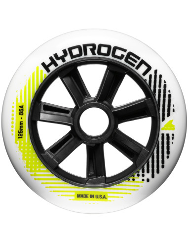 hydrogen 125mm 85a weiße räder (6er pack) von rollerblade