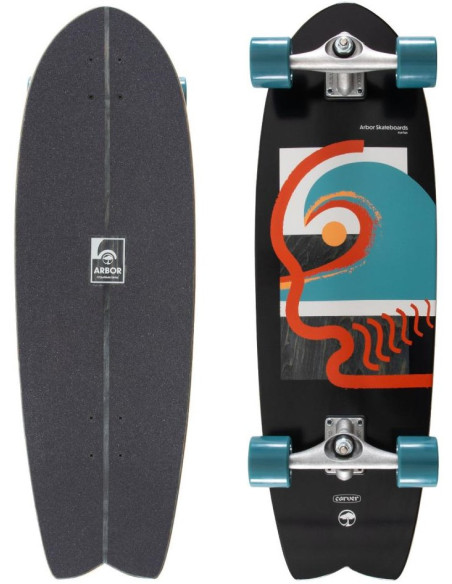 arbor x carver cx surfskate fat fish 32.5" surfskate