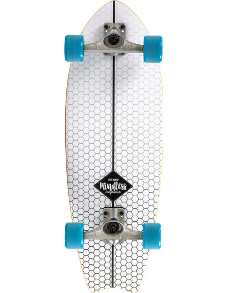 Características mindless surfskate fish tail 29.5'' x 9.75'' weiss