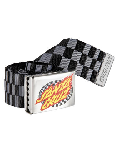 santa cruz belt oval check flame beat