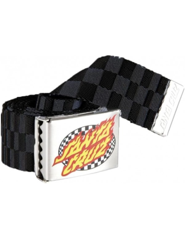 santa cruz belt oval check flame schwarz