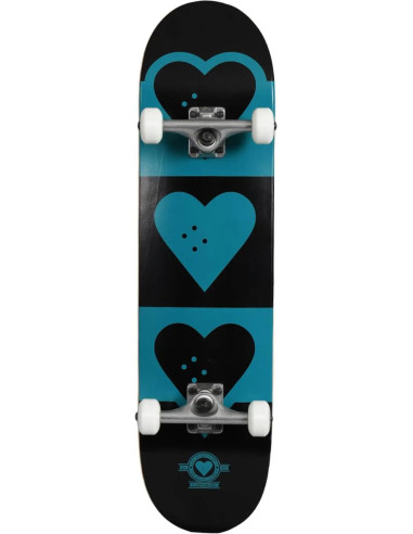 skateboard heart supply quadron logo 8" grun