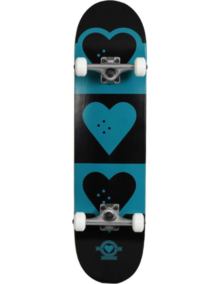 skateboard heart supply quadron logo 8" grun