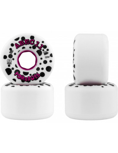 abec11 polka dots 64mm 78a weiß - rosa